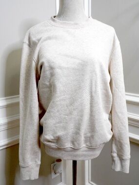 Every Wear Fleece Crewneck Sweatshirt - Goodfellow & Co™ Oatmeal, Size M